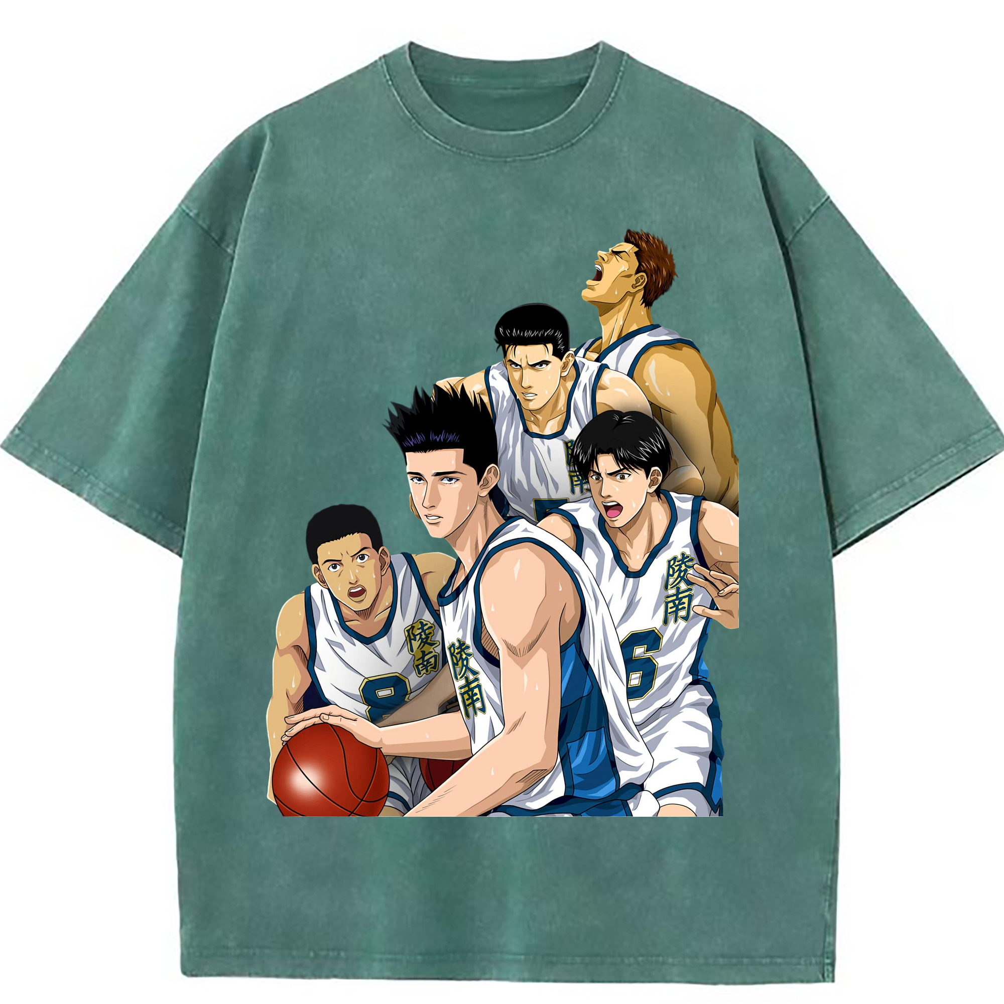 （画像用） SLAM DUNK／スラムダンク 綿100% ヴィンテージ風 半袖Tシャツ（フロントプリント）